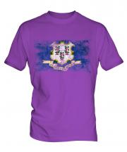 Connecticut State Distressed Flag Mens T-Shirt