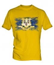 Connecticut State Distressed Flag Mens T-Shirt