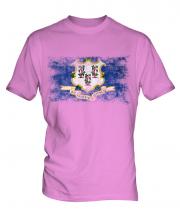 Connecticut State Distressed Flag Mens T-Shirt
