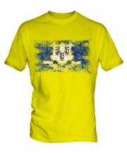 Connecticut State Distressed Flag Mens T-Shirt