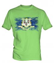 Connecticut State Distressed Flag Mens T-Shirt