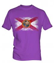 Florida State Distressed Flag Mens T-Shirt