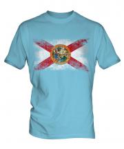Florida State Distressed Flag Mens T-Shirt