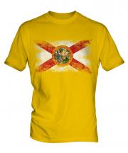 Florida State Distressed Flag Mens T-Shirt