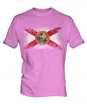 Florida State Distressed Flag Mens T-Shirt