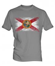 Florida State Distressed Flag Mens T-Shirt