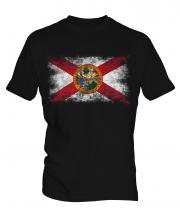 Florida State Distressed Flag Mens T-Shirt