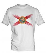 Florida State Distressed Flag Mens T-Shirt