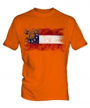 Georgia State Distressed Flag Mens T-Shirt