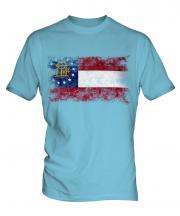 Georgia State Distressed Flag Mens T-Shirt
