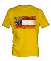 Georgia State Distressed Flag Mens T-Shirt