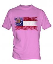 Georgia State Distressed Flag Mens T-Shirt