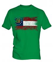Georgia State Distressed Flag Mens T-Shirt