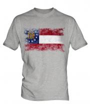 Georgia State Distressed Flag Mens T-Shirt