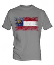 Georgia State Distressed Flag Mens T-Shirt