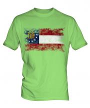 Georgia State Distressed Flag Mens T-Shirt
