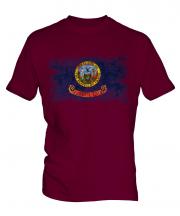 Idaho State Distressed Flag Mens T-Shirt