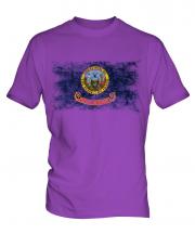 Idaho State Distressed Flag Mens T-Shirt