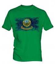 Idaho State Distressed Flag Mens T-Shirt