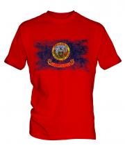 Idaho State Distressed Flag Mens T-Shirt
