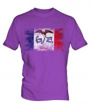 Iowa State Distressed Flag Mens T-Shirt