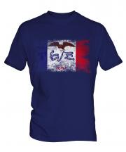 Iowa State Distressed Flag Mens T-Shirt