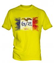 Iowa State Distressed Flag Mens T-Shirt