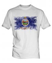 Kansas State Distressed Flag Mens T-Shirt