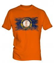 Kentucky State Distressed Flag Mens T-Shirt