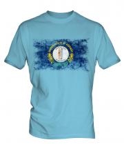 Kentucky State Distressed Flag Mens T-Shirt