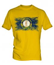 Kentucky State Distressed Flag Mens T-Shirt
