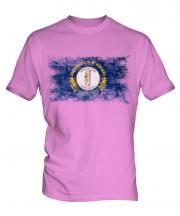 Kentucky State Distressed Flag Mens T-Shirt