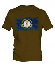 Kentucky State Distressed Flag Mens T-Shirt