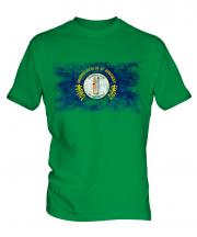Kentucky State Distressed Flag Mens T-Shirt