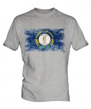 Kentucky State Distressed Flag Mens T-Shirt