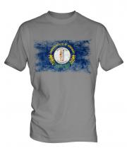 Kentucky State Distressed Flag Mens T-Shirt