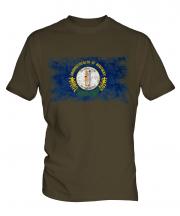 Kentucky State Distressed Flag Mens T-Shirt