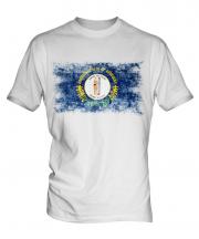 Kentucky State Distressed Flag Mens T-Shirt