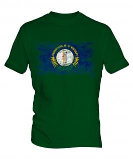 Kentucky State Distressed Flag Mens T-Shirt