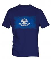 Louisiana State Distressed Flag Mens T-Shirt