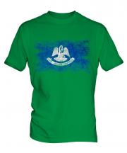 Louisiana State Distressed Flag Mens T-Shirt