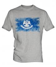 Louisiana State Distressed Flag Mens T-Shirt