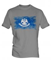 Louisiana State Distressed Flag Mens T-Shirt