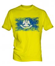 Louisiana State Distressed Flag Mens T-Shirt
