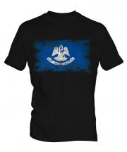 Louisiana State Distressed Flag Mens T-Shirt