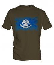 Louisiana State Distressed Flag Mens T-Shirt