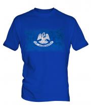 Louisiana State Distressed Flag Mens T-Shirt