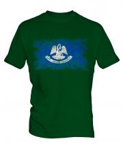 Louisiana State Distressed Flag Mens T-Shirt