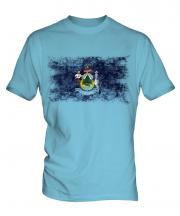 Maine State Distressed Flag Mens T-Shirt
