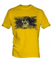 Maine State Distressed Flag Mens T-Shirt
